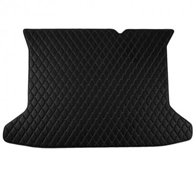 Black and Black Stitching Luxury Leather Diamond Trunk Base Mats for Sale