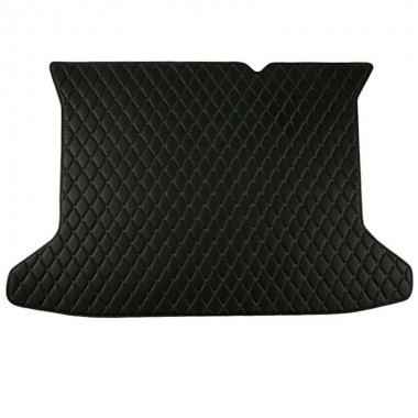 Black and Green Stitching Luxury Leather Diamond Trunk Base Mats for Sale